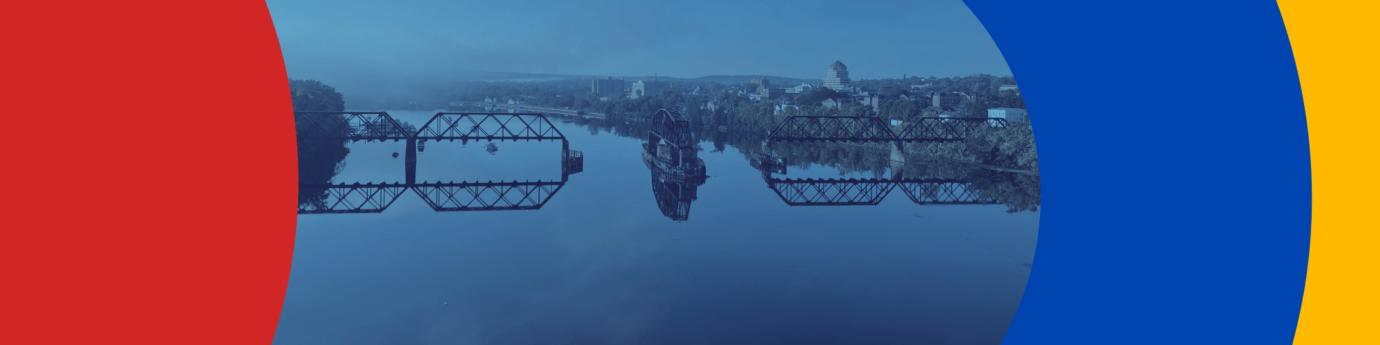 Train Bridge in Middletown over CT River